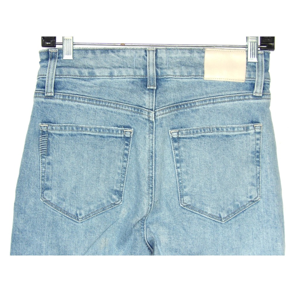 PAIGE Medium Wash Stretch SASHA Wide Leg High Rise Denim Jeans Women's 26 - Picture 5 of 9